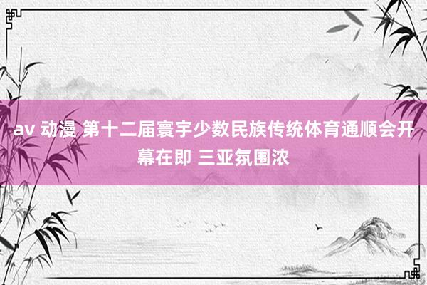 av 动漫 第十二届寰宇少数民族传统体育通顺会开幕在即 三亚氛围浓