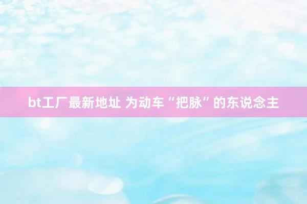 bt工厂最新地址 为动车“把脉”的东说念主
