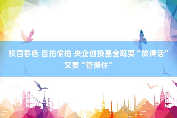 校园春色 自拍偷拍 央企创投基金既要“放得活”又要“管得住”