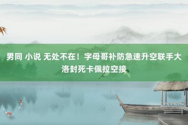 男同 小说 无处不在！字母哥补防急速升空联手大洛封死卡佩拉空接