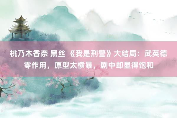 桃乃木香奈 黑丝 《我是刑警》大结局：武英德零作用，原型太横暴，剧中却显得饱和