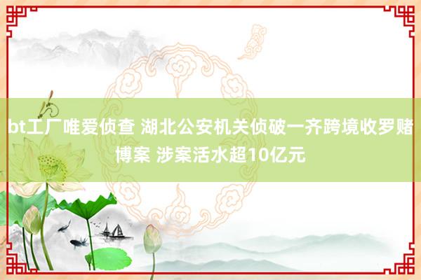 bt工厂唯爱侦查 湖北公安机关侦破一齐跨境收罗赌博案 涉案活水超10亿元