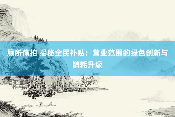 厕所偷拍 揭秘全民补贴：营业范围的绿色创新与销耗升级