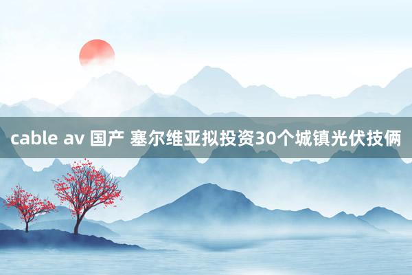 cable av 国产 塞尔维亚拟投资30个城镇光伏技俩