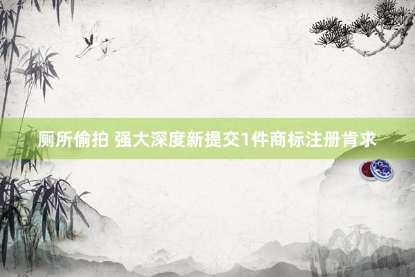 厕所偷拍 强大深度新提交1件商标注册肯求