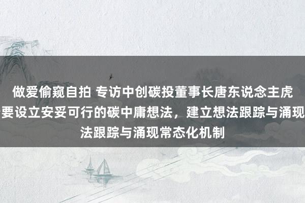做爱偷窥自拍 专访中创碳投董事长唐东说念主虎：买卖银行要设立安妥可行的碳中庸想法，建立想法跟踪与涌现常态化机制