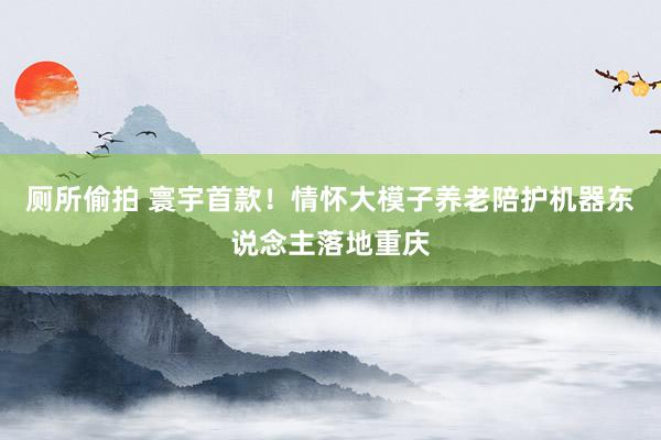 厕所偷拍 寰宇首款！情怀大模子养老陪护机器东说念主落地重庆