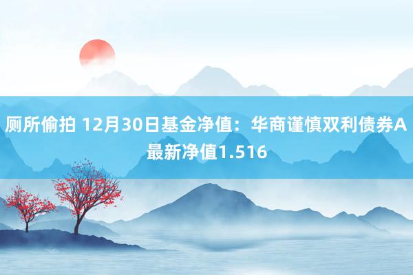 厕所偷拍 12月30日基金净值：华商谨慎双利债券A最新净值1.516
