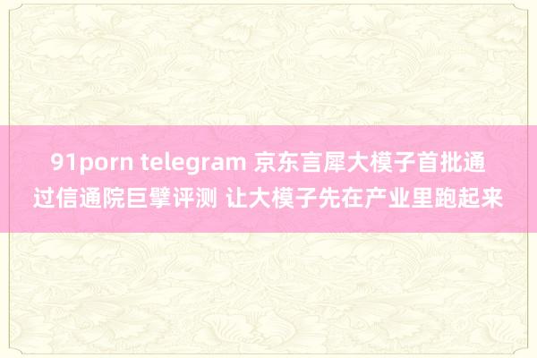 91porn telegram 京东言犀大模子首批通过信通院巨擘评测 让大模子先在产业里跑起来