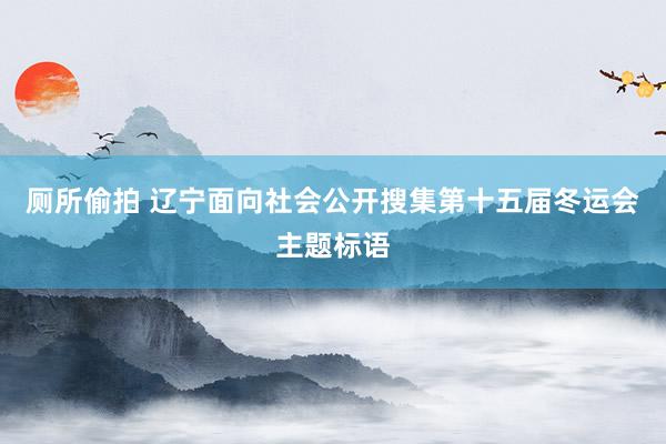 厕所偷拍 辽宁面向社会公开搜集第十五届冬运会主题标语