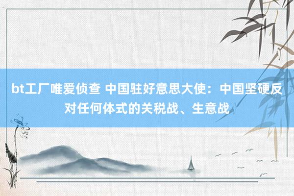 bt工厂唯爱侦查 中国驻好意思大使：中国坚硬反对任何体式的关税战、生意战